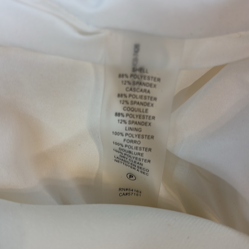 NWT Vince Camuto Ivory Cascade Ruffle Sheath Dress Sz 6 - Picture 5 of 5